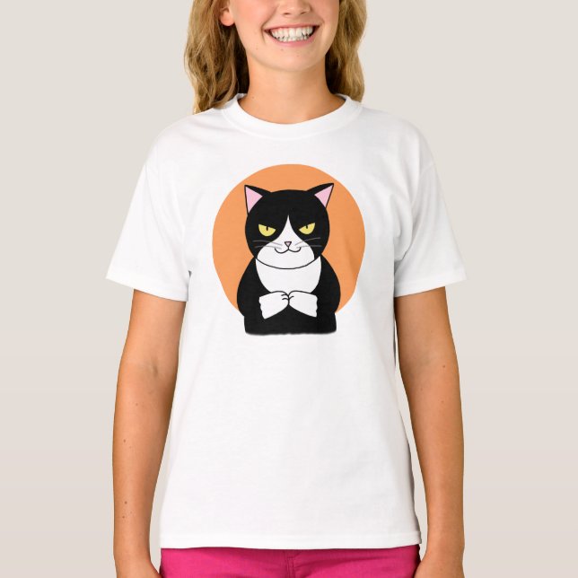 Gato Engraçado, Mau de Camiseta Gato, Gato Mau (Frente)