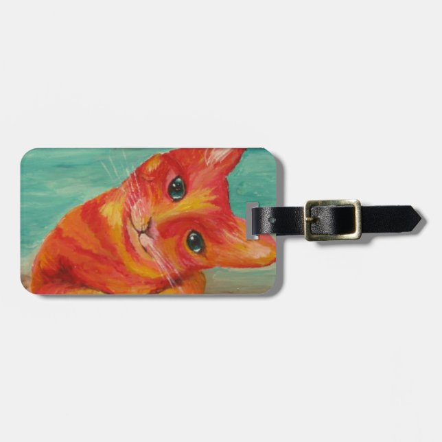 Gato engraçado - Tag de bagagem (Frente Horizontal)
