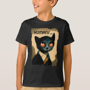 Gato Entediado Por Humanos   Arte Para T-Shirt Gat