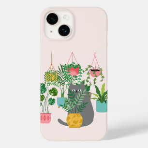 Gato Entre Plantas Engraçado