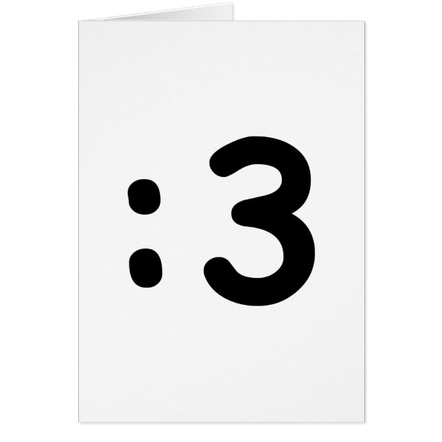 Gato Face Emoticon:3 Cartão de Saudação (Frente)