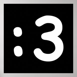 Gato Face Emoticon: 3 Poster