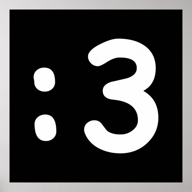 Gato Face Emoticon: 3 Poster (Frente)