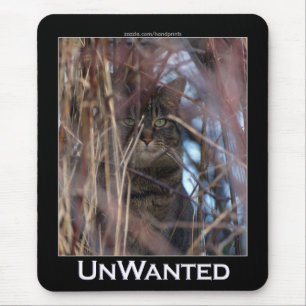 Gato feroz indesejável Mousepad