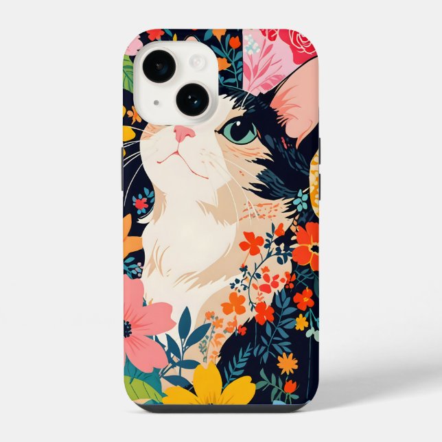 Gato Floral em Patchwork (Verso)