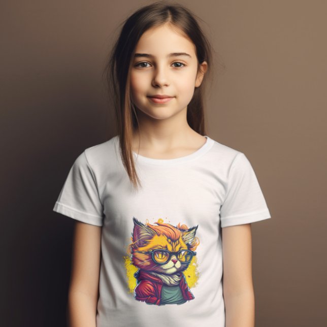 Gato Fluffy Laranja em Jaquetas Vermelhas e Óculos (Criador carregado)