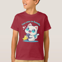 Gato fofo demais, camiseta colorida