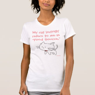 Gato "Fonte de Alimentos" - Camiseta Feminina