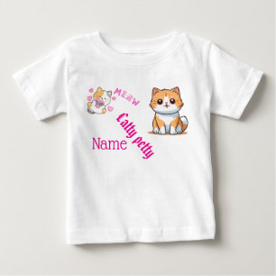 Gato Gato e Borboleta Branca, Camisa T - Personali