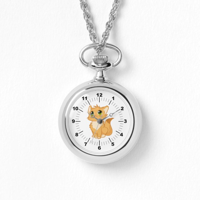 Gato Gato Gelado de Relógio de Silver (Frente)