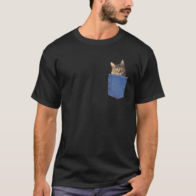 Gato Gato Gelado Em Camisa De Bolso T (Frente)