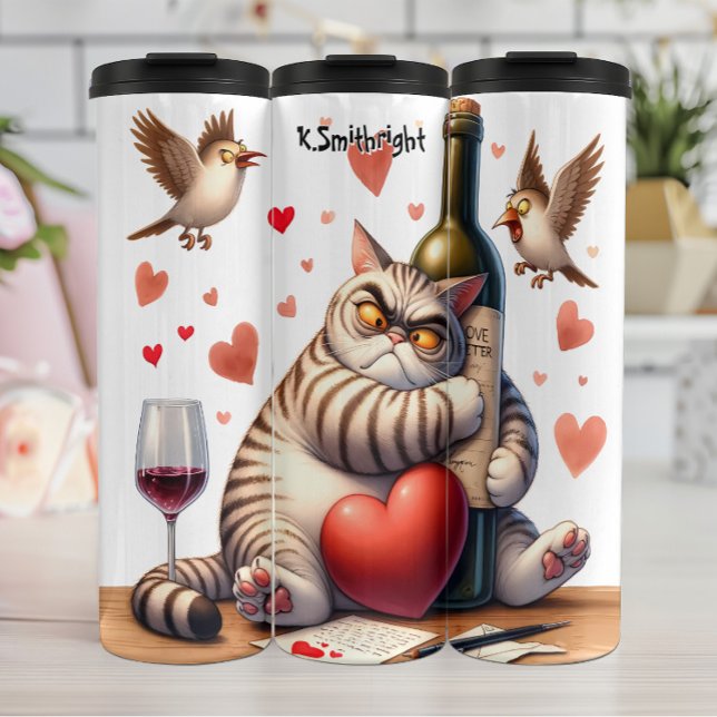 Gato Grumpy com Garrafa de Vinho (Criador carregado)