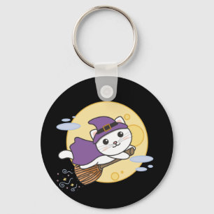 Gato Halloween Bruxas Kids Witume Chaveiro