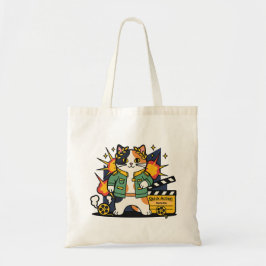 Gato Herói de Ação no Set - Bolsa Tote