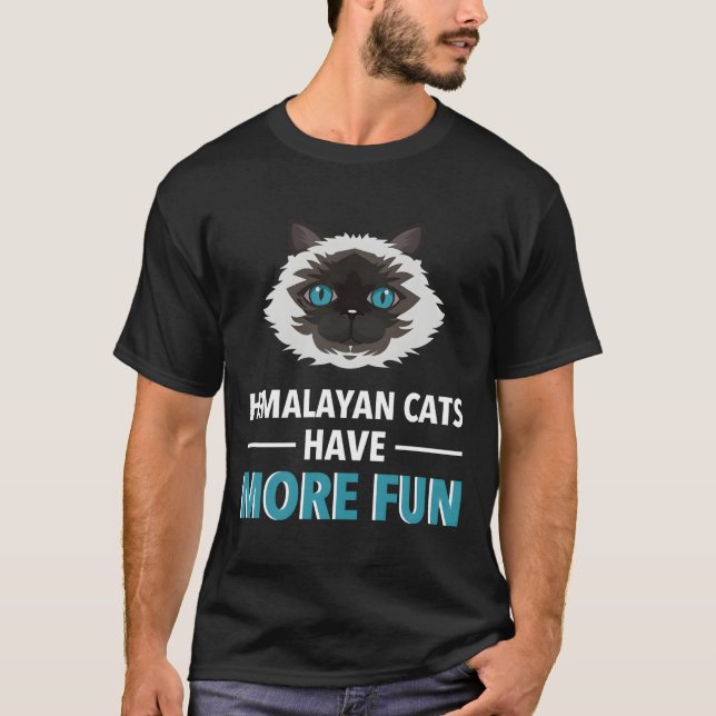 Gato Himalaia Tem Mais Camisa De Gato De Capa Long (Frente)