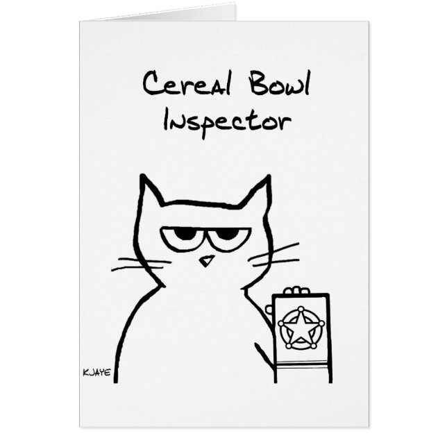 Gato, inspector da bacia de cereal - cartão (Frente)