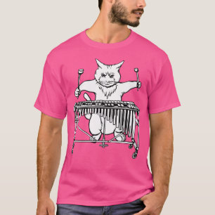 Gato Jogando Vibraphone T Camisa Jazz Marimba