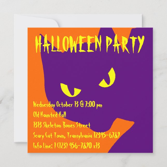 Gato Kitty Halloween Assustador (Frente)