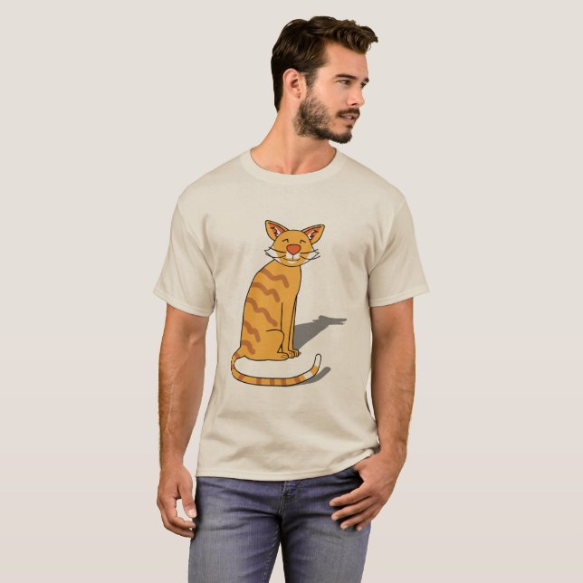 Gato Laranja, Camiseta masculina T  (Frente Completa)