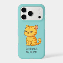 Gato Laranja Mal-Humorado com Texto Personalizado 