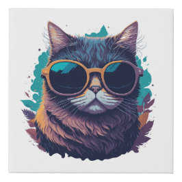 Gato legal com óculos de sol - melhor presente par