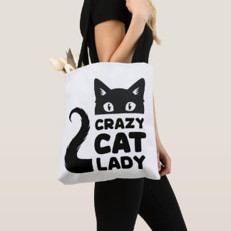 Gato Louco Dama de Tote Bag