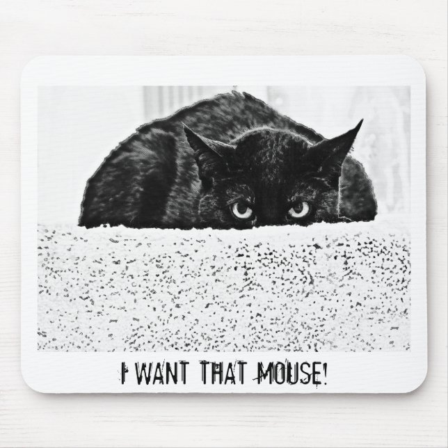 Gato louco Mousepad (Frente)