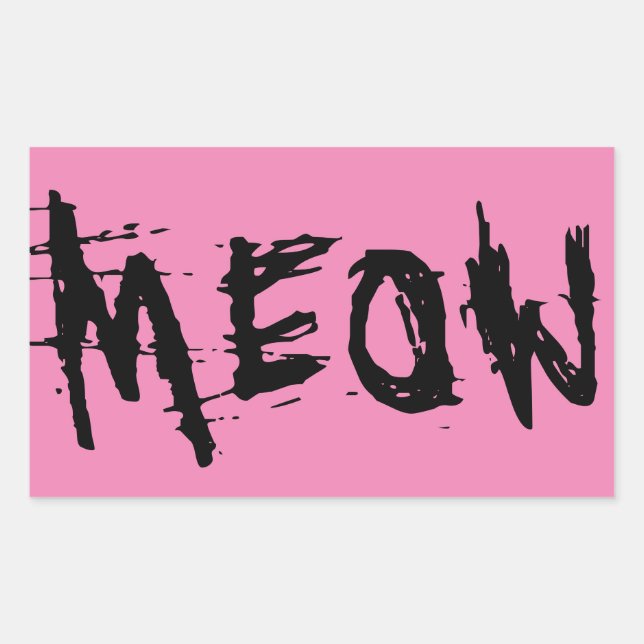 Gato Lover, adesivos MEOW (Frente)