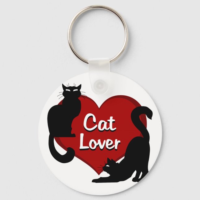 Gato Lover Chaveiro Gifs Gifs Pet Key correntes (Frente)