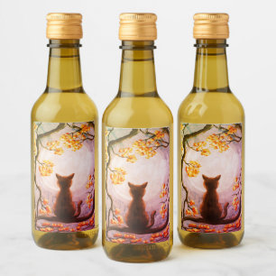 Gato lunático na arte da pintura da Lua cheia da