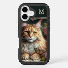 Gato Maine Coon Monograma e Borboleta