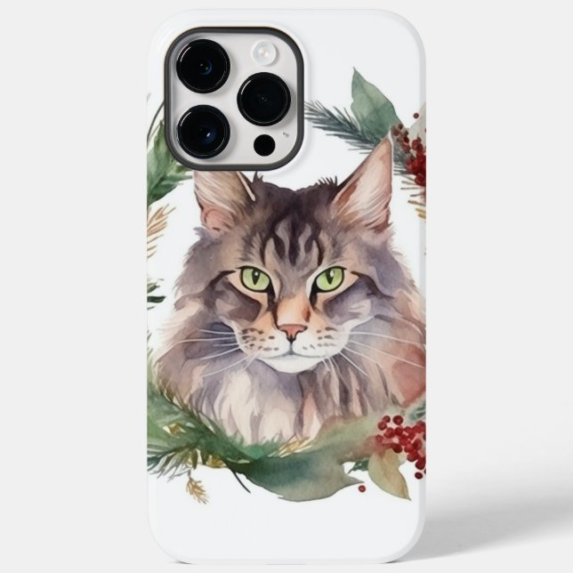 Gato Maine Coon Natal Grinalda Festiva Gatinho (Verso)