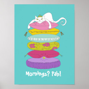 Gato mal-humorado da princesa e os posters