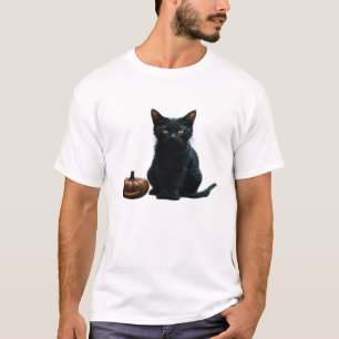 Gato Misterioso na Floresta Encantada Camiseta Ove