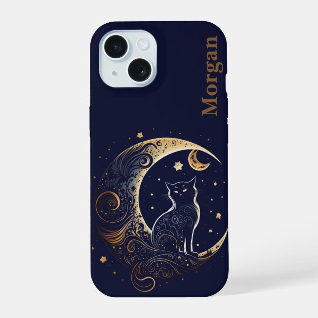 Gato Místico Lua - Presente Celestial Personalizad (Verso)