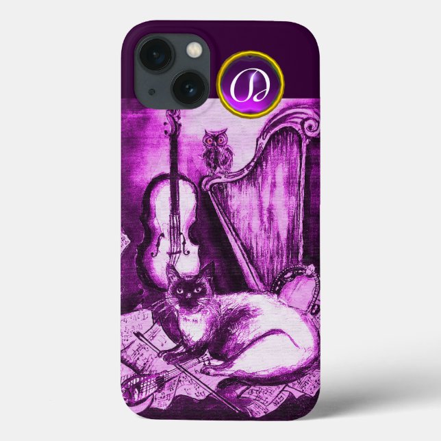GATO MUSICAL COM OWL EM MONOGRAMA GEM DE PINK PURP (Verso)