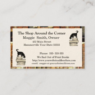 Gato na Cartão de visita de Livros