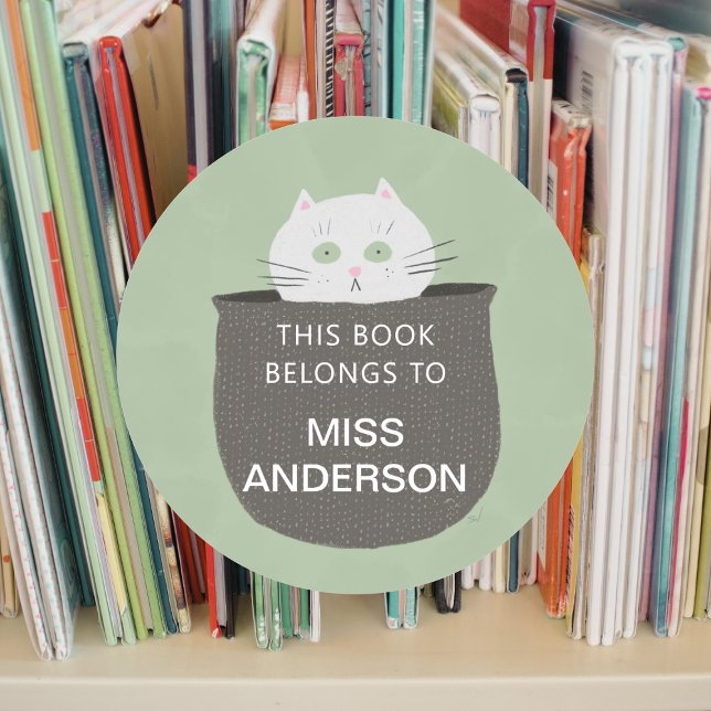 Gato na etiqueta do cesto (Criador carregado)