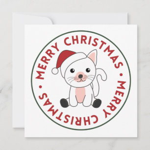 Gato Natal Neve Inverno Animais Gatos Convite