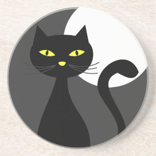 Gato Negro debaixo da Porta copos de Halloween da
