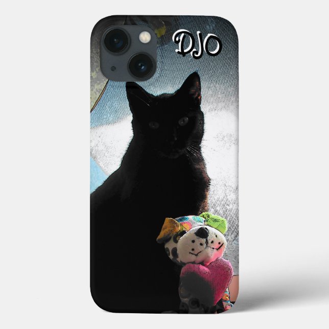 Gato Negro e capas de iphone de Cascata de Cachorr (Verso)