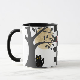 Gato Negro na Caneca da Lua