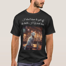 Gato no balcão camisa Funny Bar