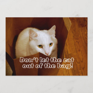 Gato no Convite de aniversário Surpresa Bag