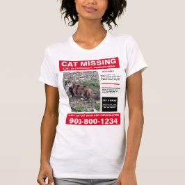 Gato Ou Camiseta de cão Perdidos Com Foto E Conteú