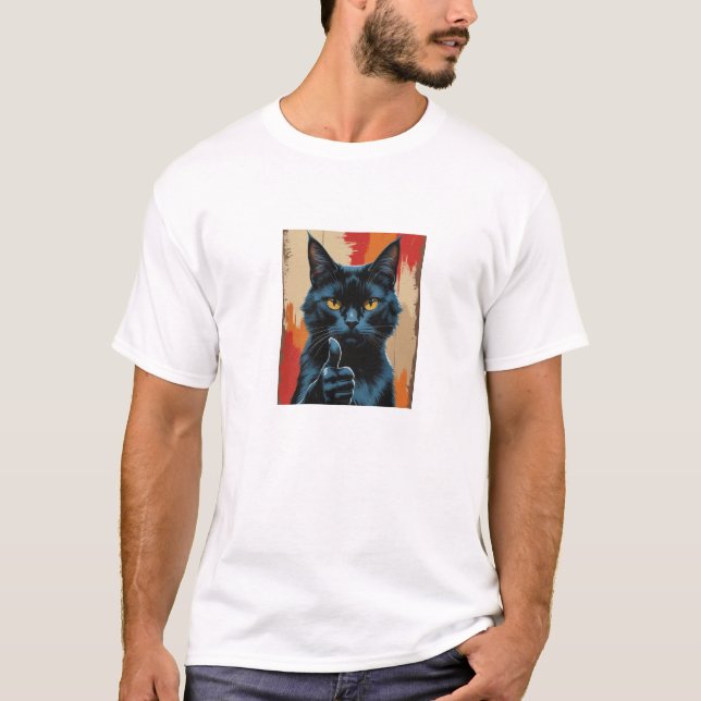 Gato parece T-Shirt (Frente)