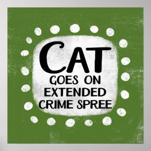 Gato Passa Na Arte De Parede De Poster De Espalham