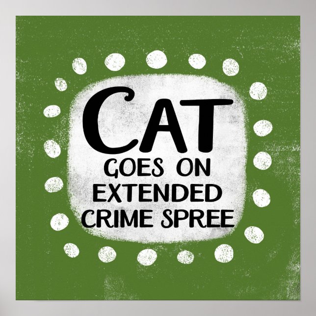 Gato Passa Na Arte De Parede De Poster De Espalham (Frente)