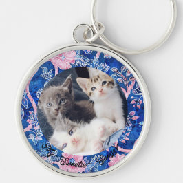 Gato Personalizado Fofo Mamãe Oferece Chaveiro de