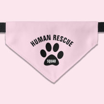 Gato Pet Human Rescut Squad Bandana Rosa